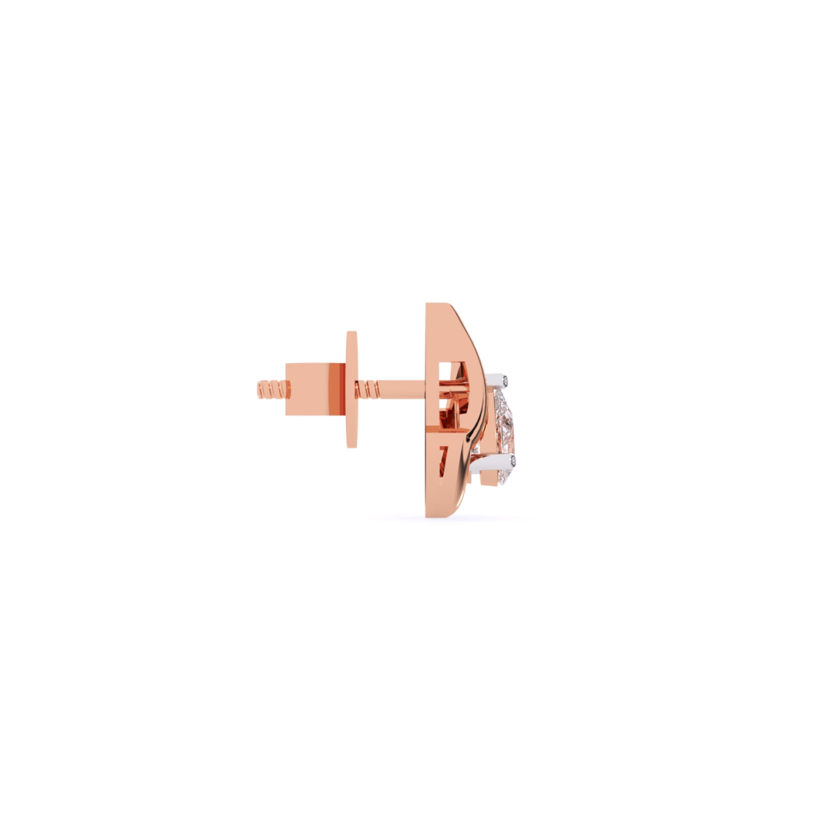 Minimalist Pear Shape Diamond Studs For Womens
